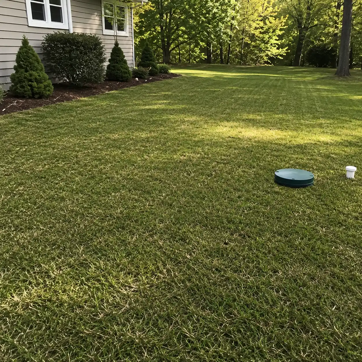 Backyard restored after septic repairs in Mars Hill, NC